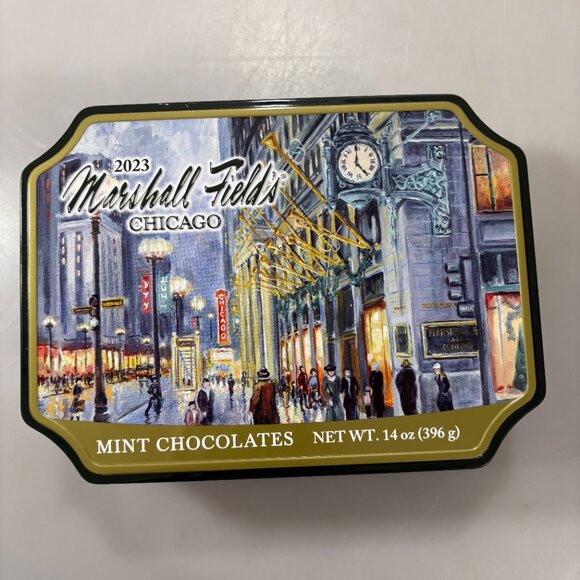 Marshall Field's Chicago Clock 2023 Frango Mint Chocolates TIN EMPTY John Baker - Picture 2 of 7